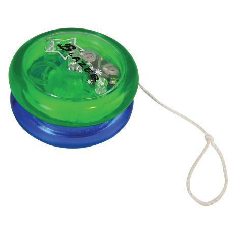 Lysende yo-yo i flere farver