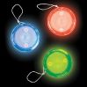 Lysende yo-yo i flere farver