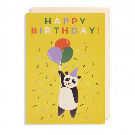 Happy Birthday Panda - Kort & kuvert - Lagom