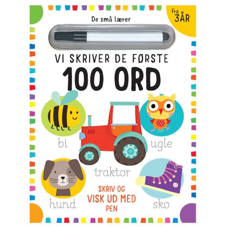 Vi skriver de første 100 ord - Skriv og visk ud bog - Alvilda