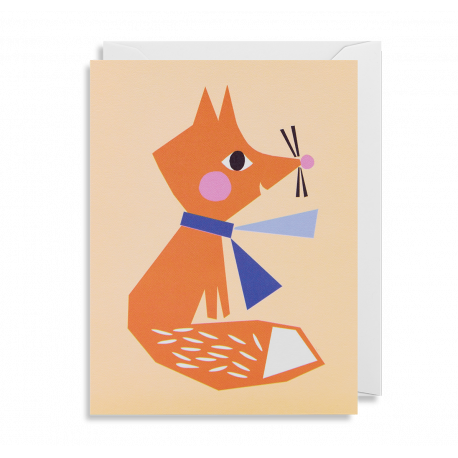 Happy fox - Lille kort & kuvert - Lagom