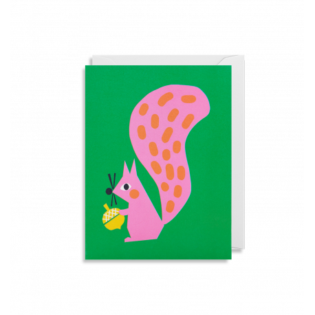 Pink squirrel - Lille kort & kuvert - Lagom