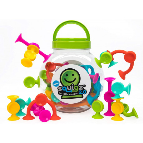 Squigz 2.0 - 36 Mellem sugekopbrikker - Fat Brain Toy