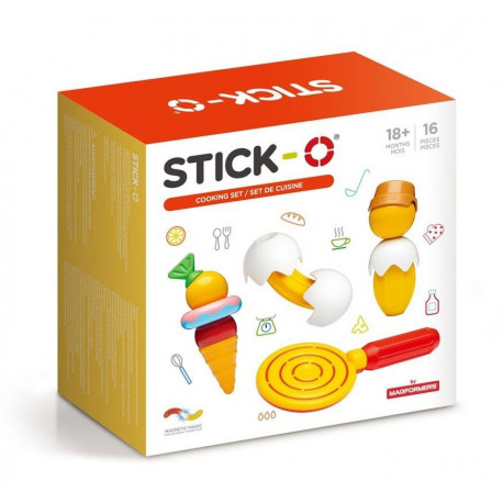 Stick-O Cooking Set - 16 stk. magnetlegetøj - Magformers