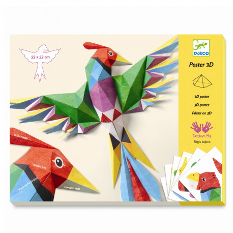 Papegøje - Lav din egen 3D plakat - Djeco