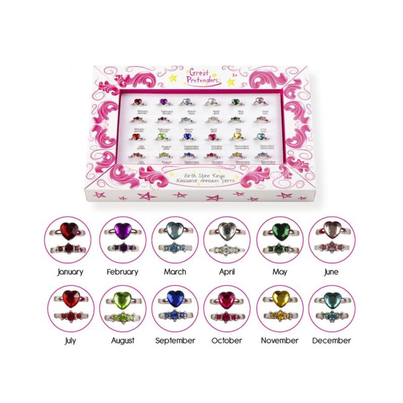 1 stk. Birth Stone ring - Flere farver
