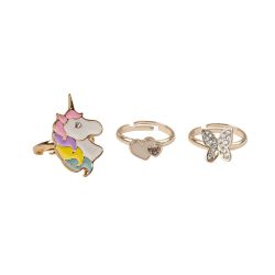 Unicorn love - 3 ringe til børn - Great Pretenders