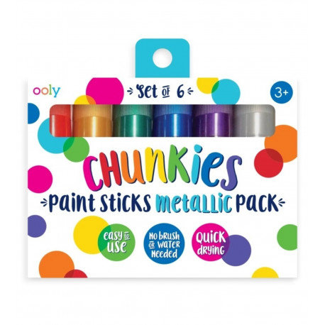 6 Chunkies paint sticks - Metallic farver - Ooly
