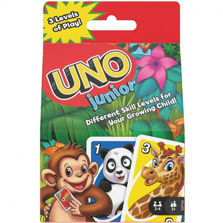 UNO Junior med sjove dyr - Kortspil - Mattel