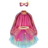 Regnbue Superhelt - Nederdel, kappe & maske - Great Pretenders
