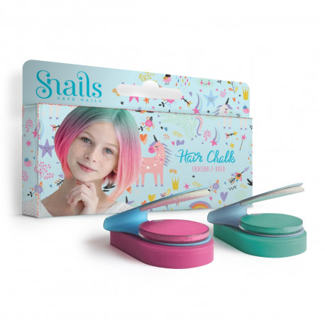 Enhjørning - 2 farver hårkalk - Snails