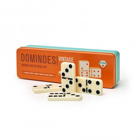 Domino i metal æske - Klassisk spil