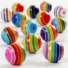 Multistribet perlemix - Runde resinperler i bøtte - 700 ml