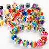 Multistribet perlemix - Runde resinperler i bøtte - 700 ml