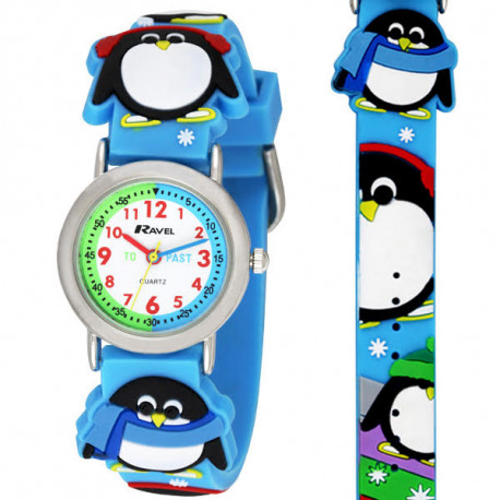 Pingvin børneur - Silicone rem