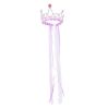 Pink tiara med bånd - Great Pretenders