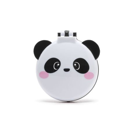 Panda Face hårbørste & spejl - Sammeklappeligt