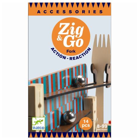 Zig & Go kuglebane tilbehør - Gaffel, 14 dele - Djeco