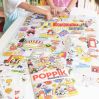 Cool Cartoons - Panorama plakat med 85 stickers - Poppik
