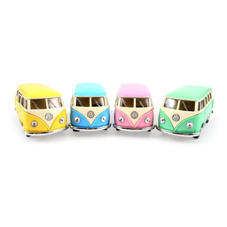 Klassisk Volkswagen bus (1962) pastel - Metalbil med træk-tilbage funktion