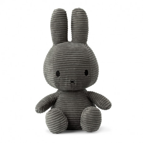 Mørkegrå Miffy bamse - Fløjl 33 cm - Bon Ton Toys