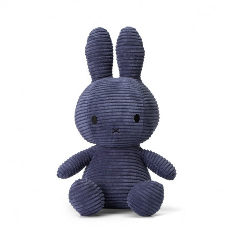 Mørkeblå Miffy bamse - Fløjl 33 cm - Bon Ton Toys