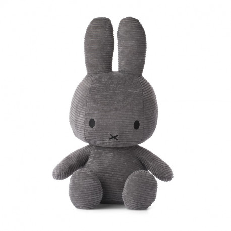 Mørkegrå Miffy bamse - Fløjl 50 cm - Bon Ton Toys