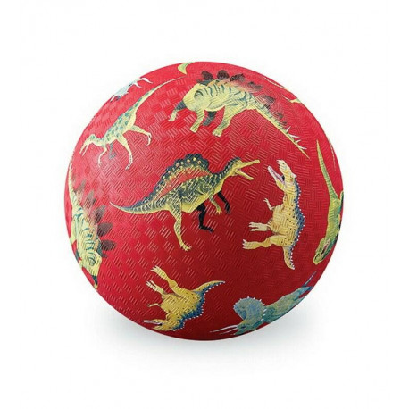 Rød bold med dinosaurer - Lille 13 cm - Crocodile Creek