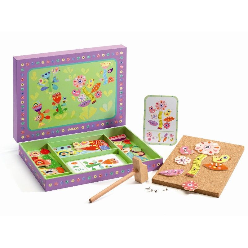 Blomster - Hammerspil med søm & bræt (4-6 år)