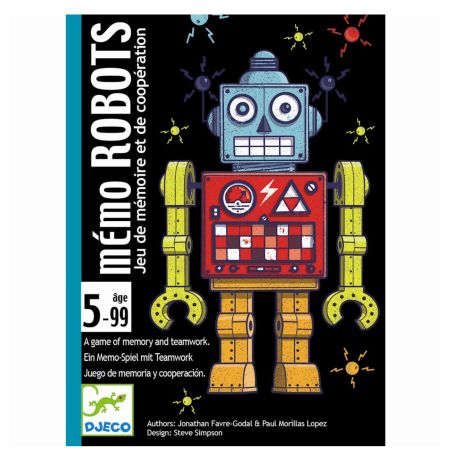 Memo Robots huskespil - Kortspil - Djeco