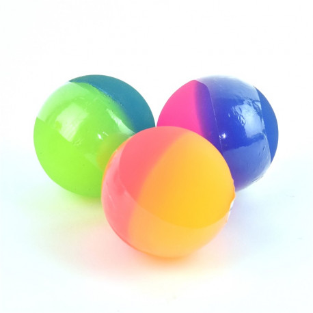 Stor neon hoppebold - 6 cm - Flere farver