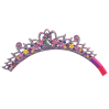Enhjørning prinsesse krone med glimmer - EVA skum med velcro - Liontouch