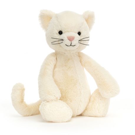 Hvid kat - Mellem Bashful bamse - Jellycat