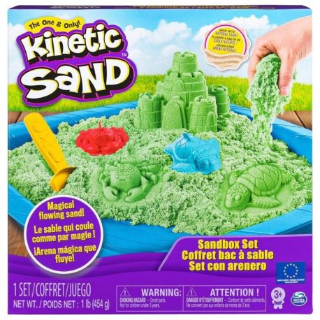Grønt Sandbox sæt - Kinetisk sand & redskaber - Kinetic