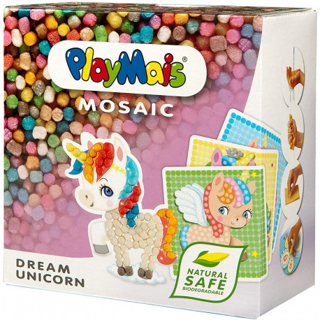 Unicorn Dream mosaik med vand - 2300 stk. - PlayMais