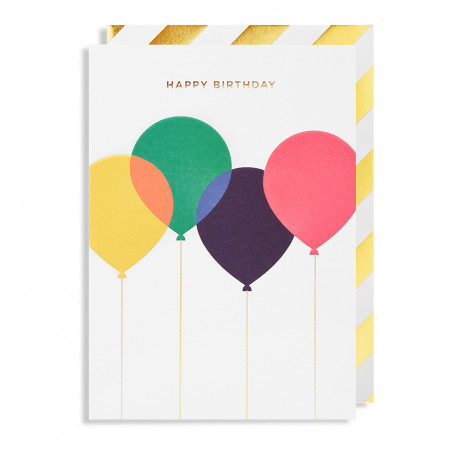 Happy Birthday balloner - Kort & kuvert - Lagom