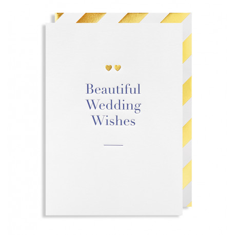 Beautiful Wedding Wishes  - Bryllupskort & kuvert - Lagom