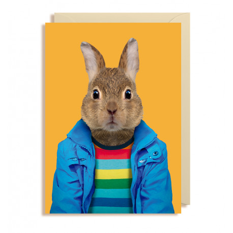 Kanin portræt - Kort & kuvert - Lagom