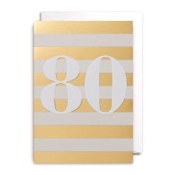 80 år - Fødselsdagskort & kuvert
