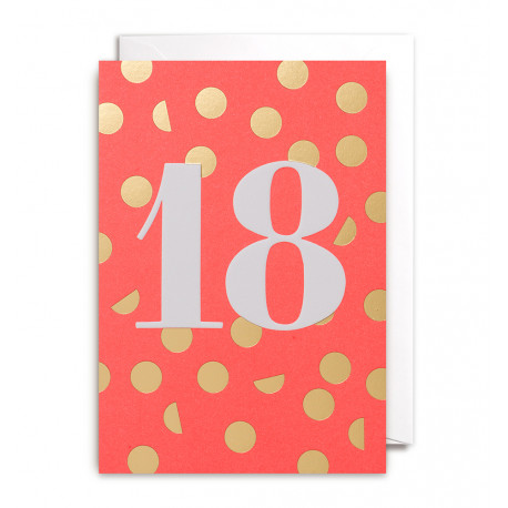 18 år - Fødselsdagskort & kuvert - Lagom