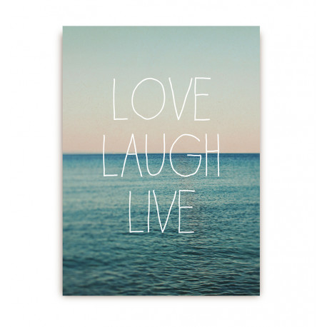 Love Laugh Live - Postkort - Lagom