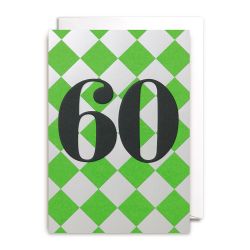 60 år - Fødselsdagskort & kuvert - Lagom