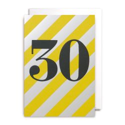30 år - Fødselsdagskort & kuvert - Lagom