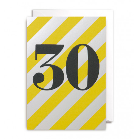 30 år - Fødselsdagskort & kuvert - Lagom