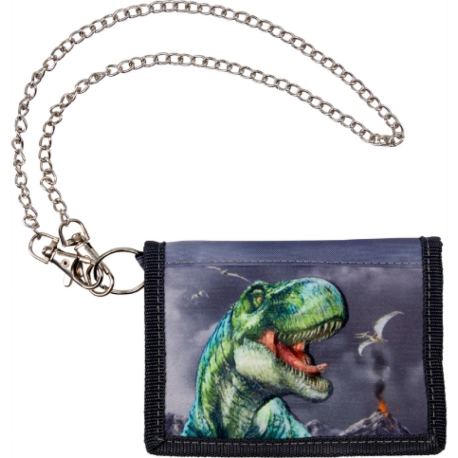 Dinosaur pung med 3D effekt & kæde - Spiegelburg