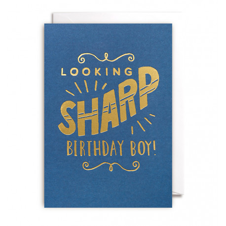 Looking Sharp Birthday Boy! - Kort & kuvert - Lagom
