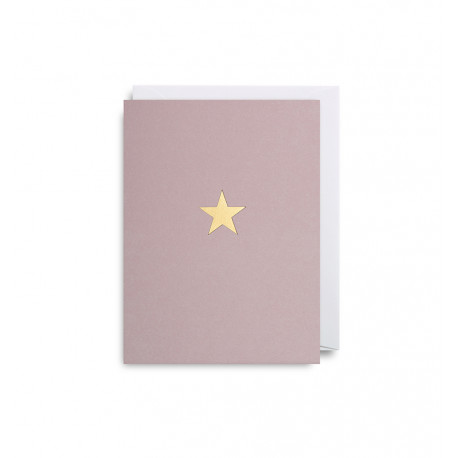 Guld stjerne - Mini kort & kuvert - Lagom