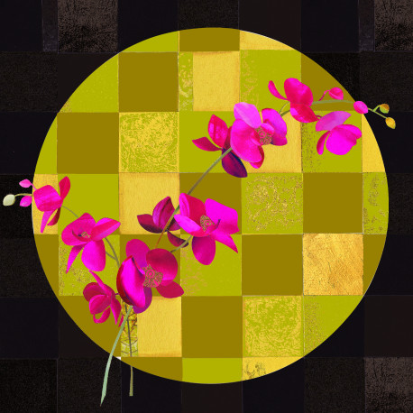 Orkider - Kort med guld & kuvert - Paper Rose