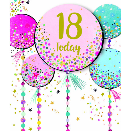 18 Today - Fødselsdagskort & kuvert - Paper Rose
