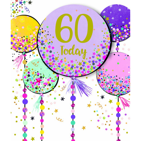 uddannelse klinke pie 60 Today med guld print - Stort fødselsdagskort & kuvert - Paper Rose
